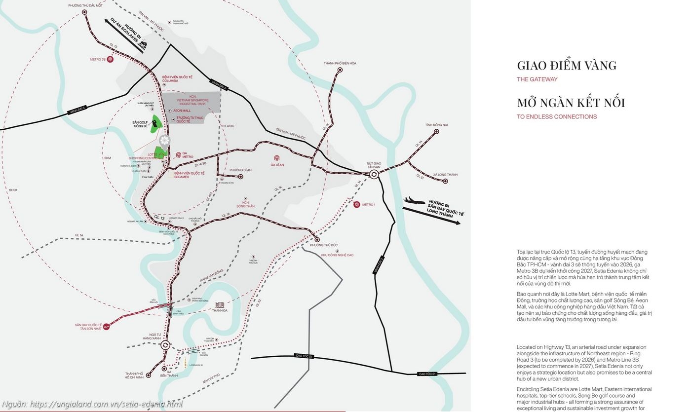Sơ đồ Vị Trí Dự án Căn Hộ Chung Cư Setia Edenia Lái Thiêu