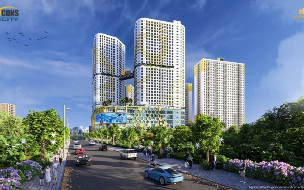 Phối cảnh tổng thể dự án Bcons Center City phường Dĩ An