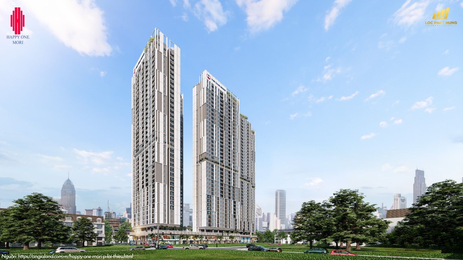 Phối cảnh tổng thể dự án căn hộ chung cư Happy One Mori Lái Thiêu TP. HCM