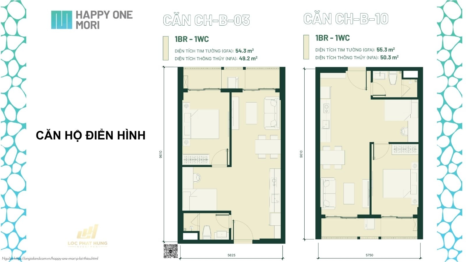 Thiết Kế Căn Hộ điển Hình Dự án Happy One Mori