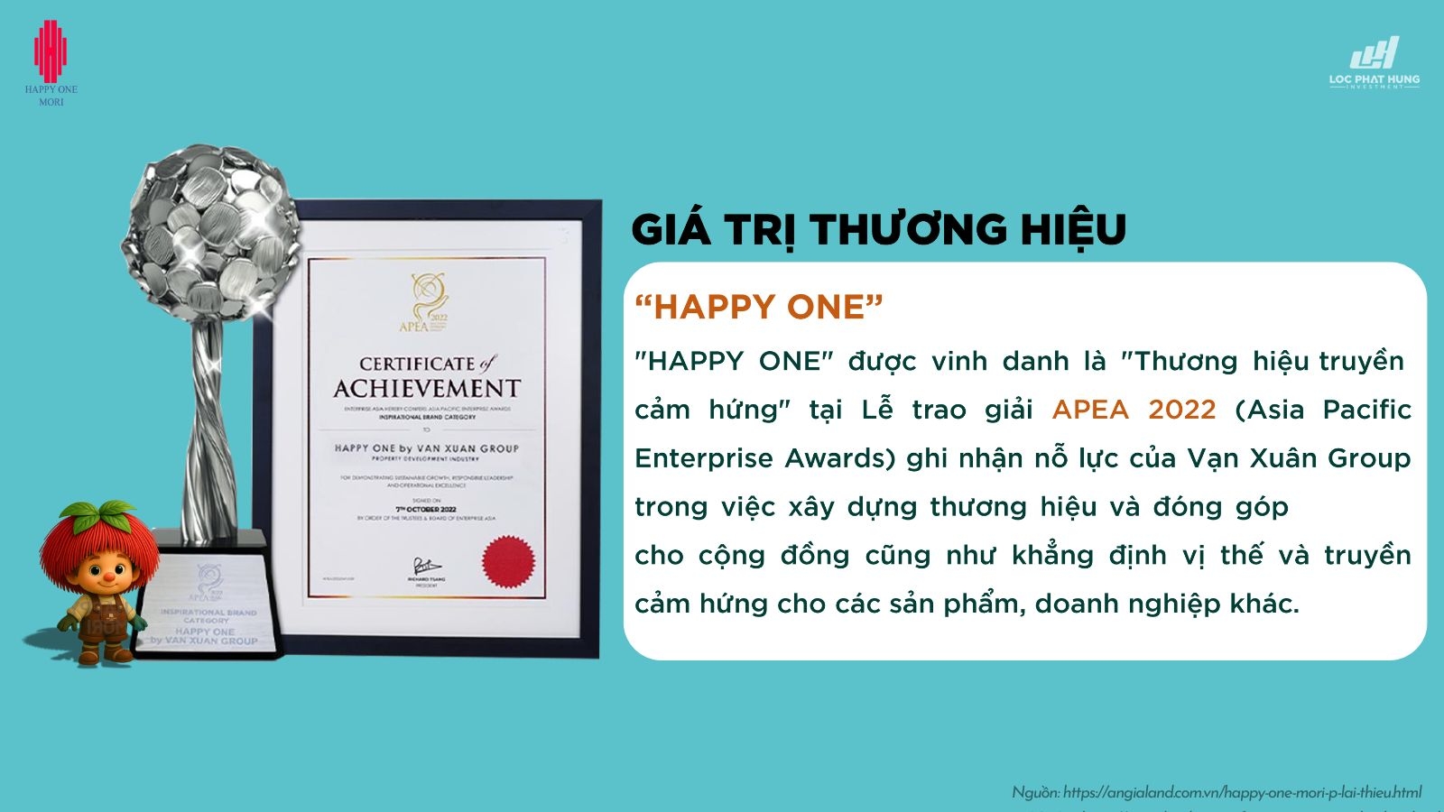 Thương hiệu "Happy One" - Vạn Xuân Group - Chủ đầu tư Happy One Mori