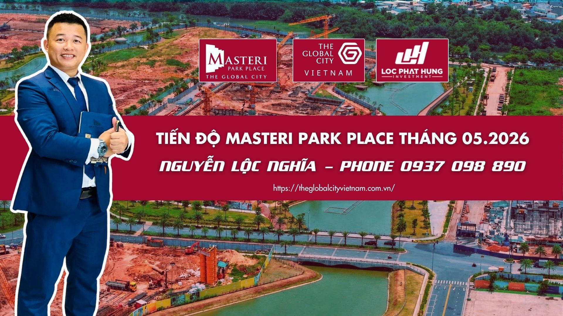 ình ảnh thực tế tiến độ thi công móng hầm và dựng cẩu tháp đồng loạt tại phân khu Masteri Park Place Khu CT5 tháng 05.2026