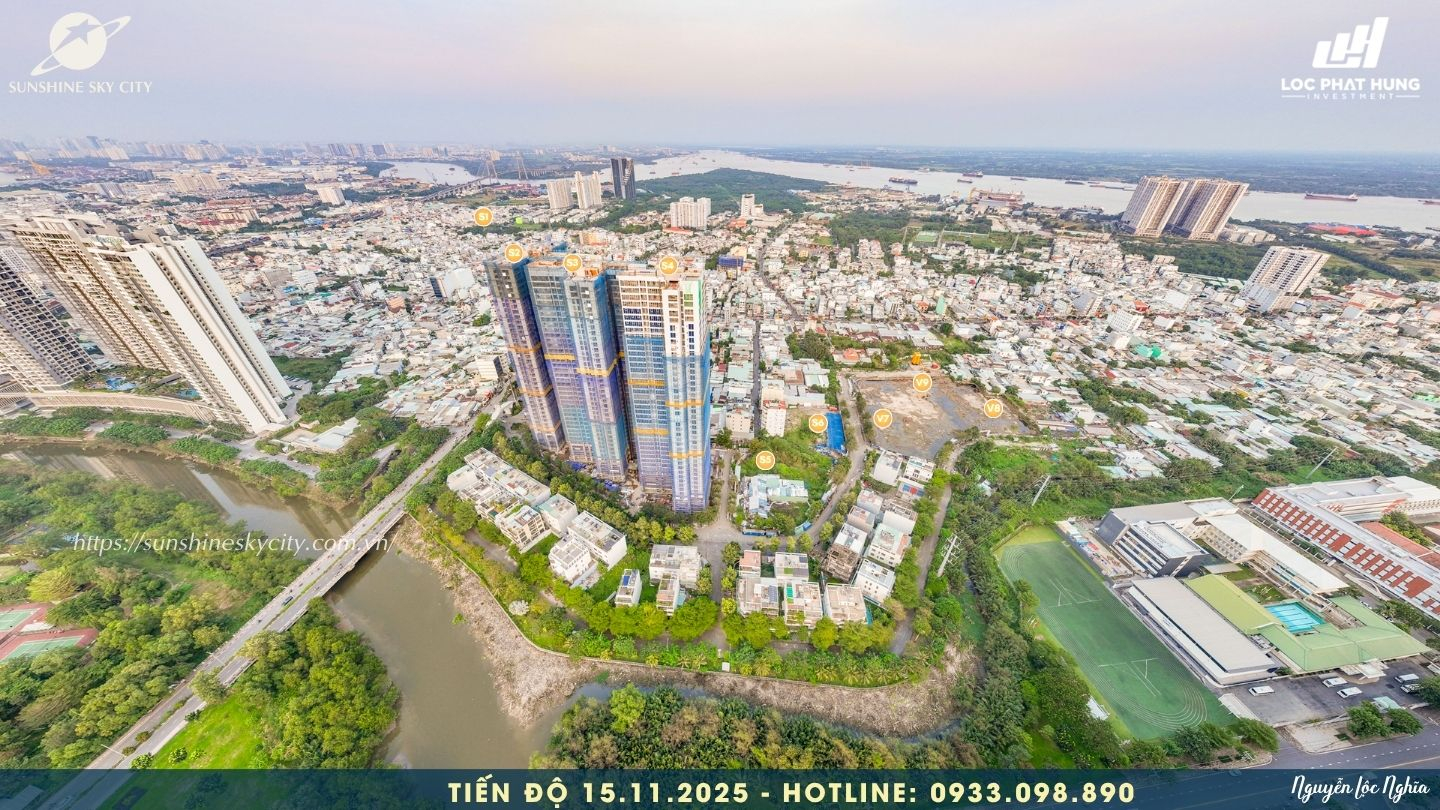 Tiến độ xây dựng Sunshine Sky City Quận 7 ngày 15/11/2025
