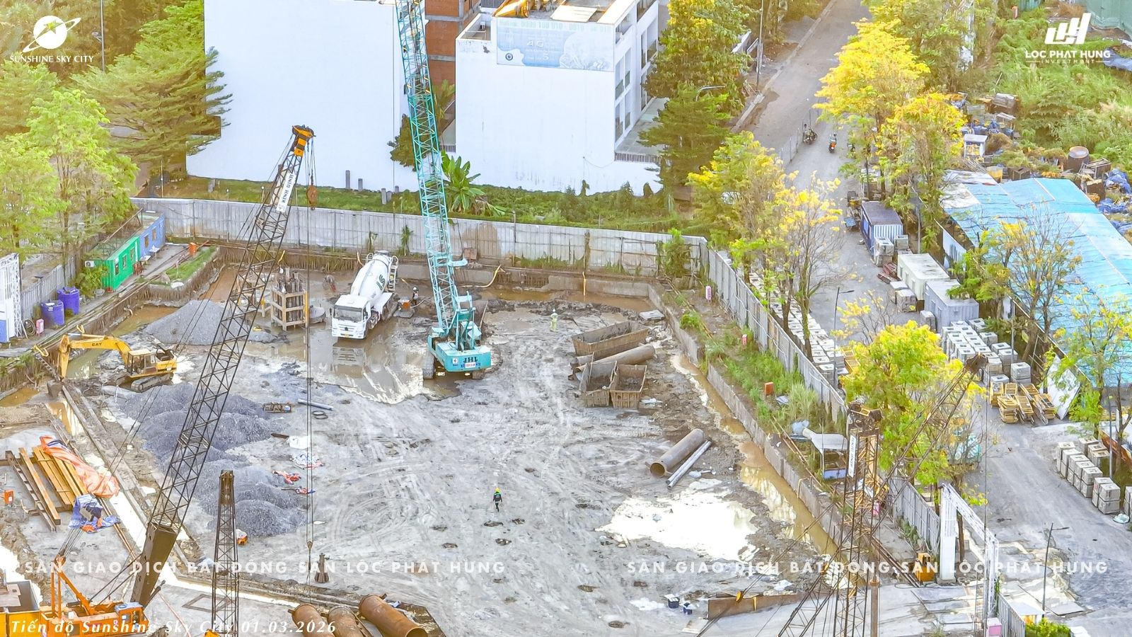 Tiến độ xây dựng căn hộ chung cư Sunshine Sky City 03/2026
