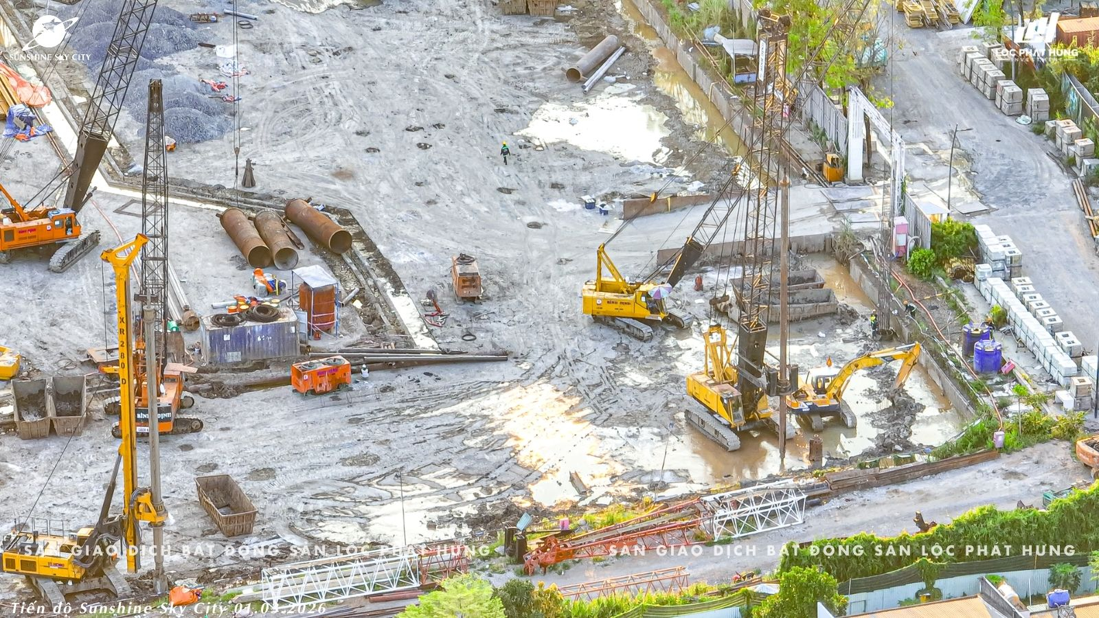 Tiến độ xây dựng căn hộ chung cư Sunshine Sky City 03/2026