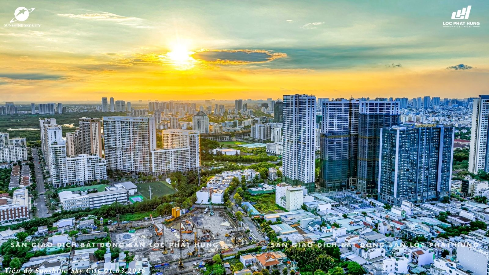 Tiến độ xây dựng căn hộ chung cư Sunshine Sky City 03/2026