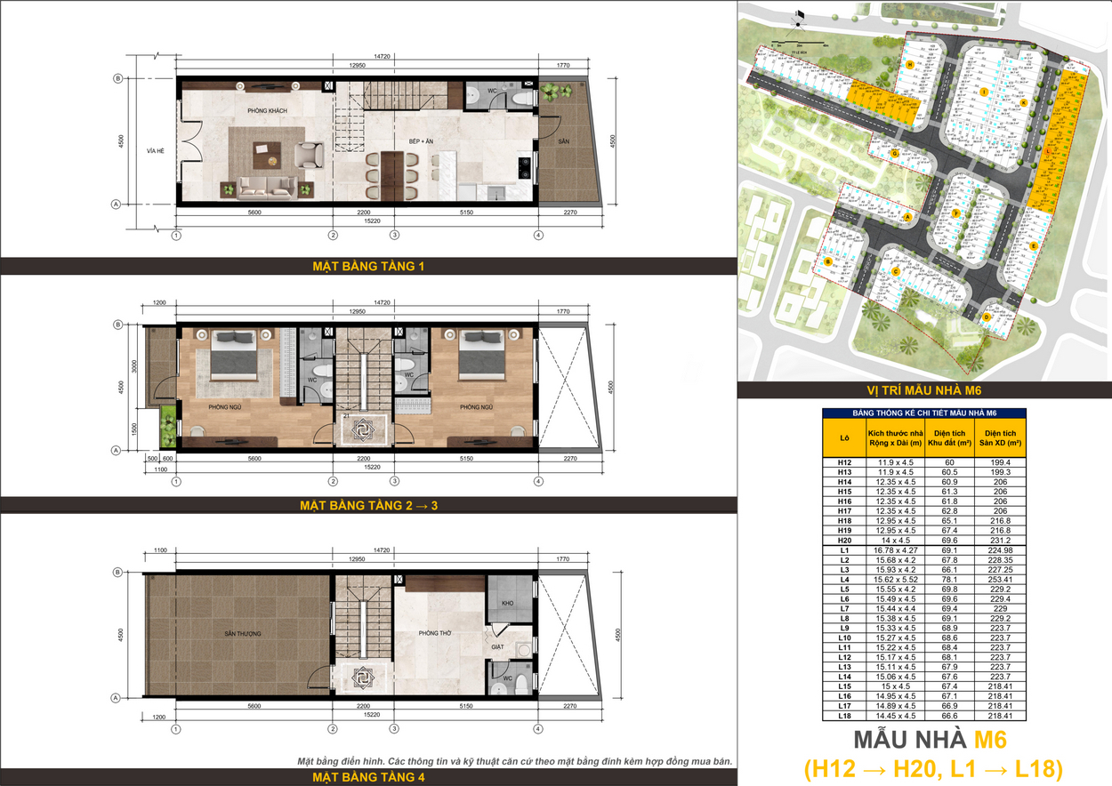 Mặt Bằng Thiết Kế Bcons Uni Valley Mẫu Nhà M6