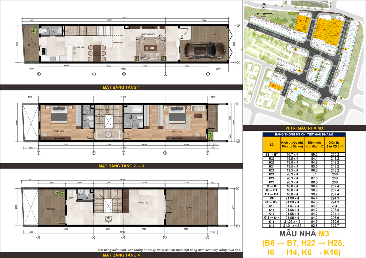 Mặt Bằng Thiết Kế Bcons Uni Valley Mẫu Nhà M3