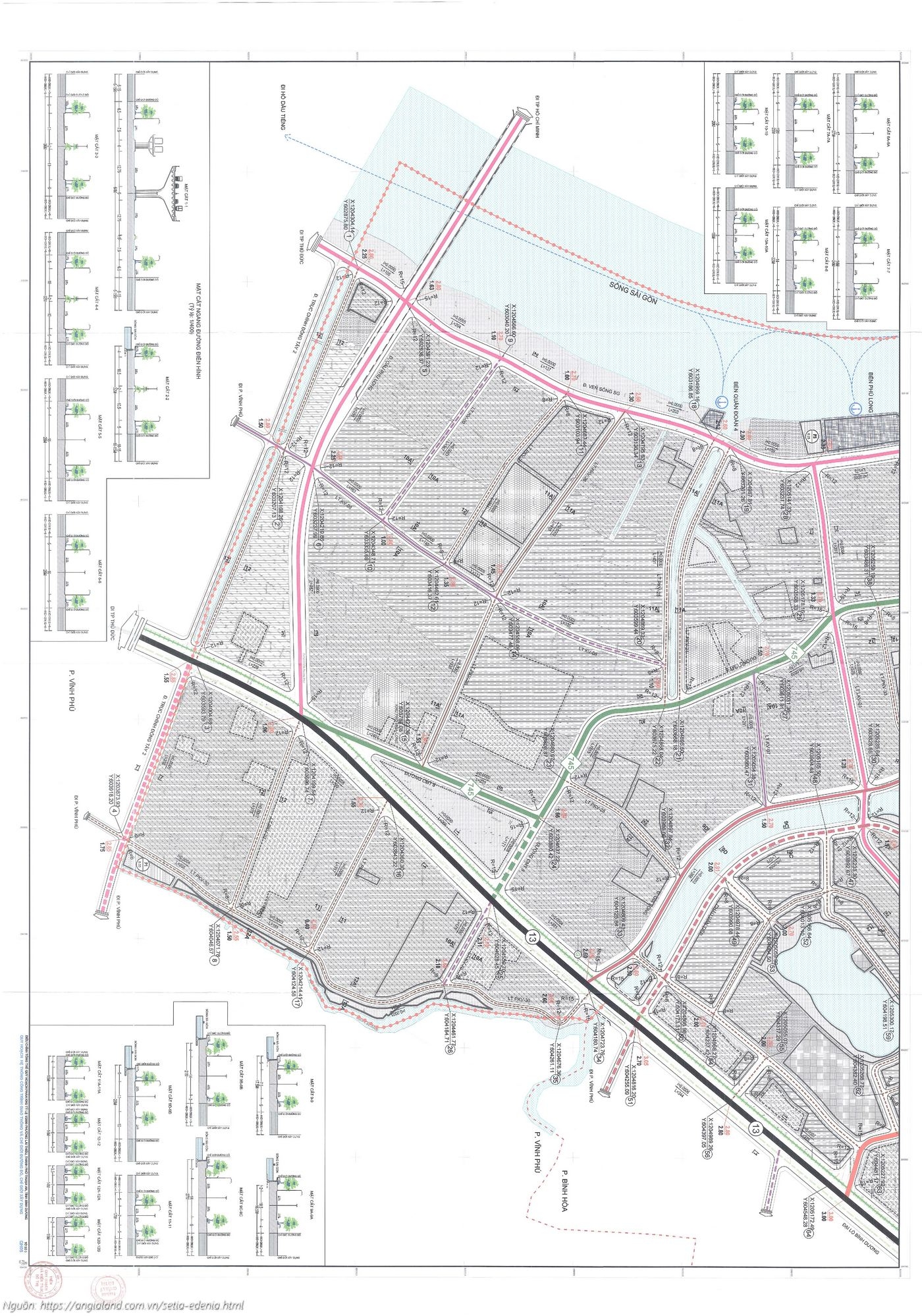 Bản đồ quy hoạch tuyến Metro 3B gần dự án Setia Edenia, Lái Thiêu, TPHCM