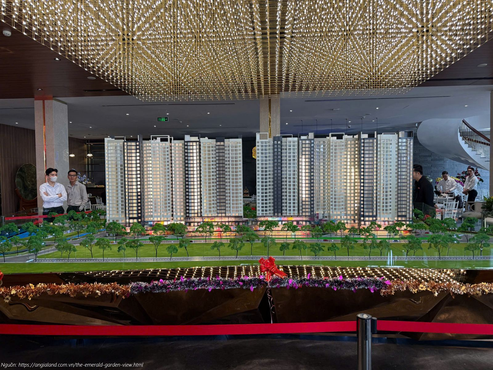 Hình ảnh sa bàn thực tế dự án căn hộ The Emerald Garden View tại Sales Gallery