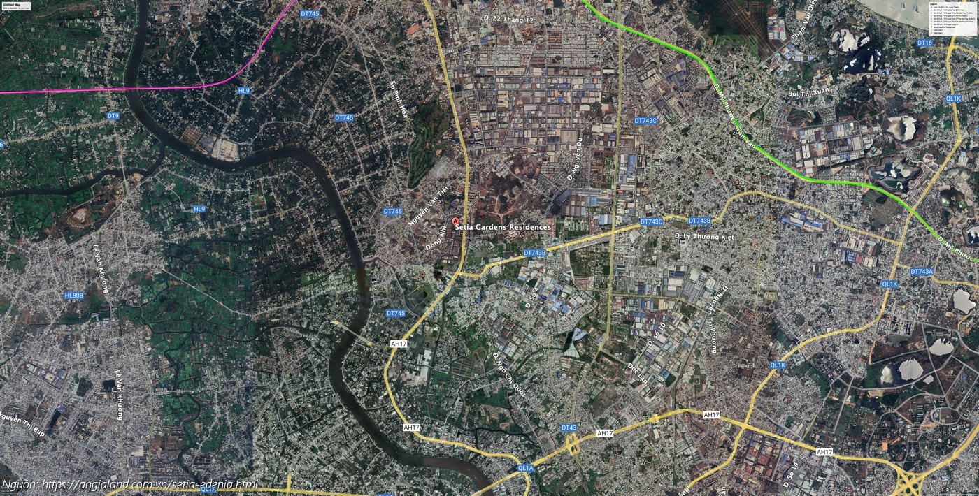 Bản đồ vị trí dự án căn hộ chung cư Setia Edenia, Phường Lái Thiêu, TP. Hồ Chí Minh