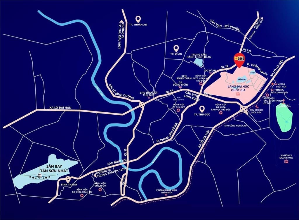 Vị trí Bcons Uni Valley, Địa chỉ Bcons Uni Valley ở đâu? Phân tích và đánh giá