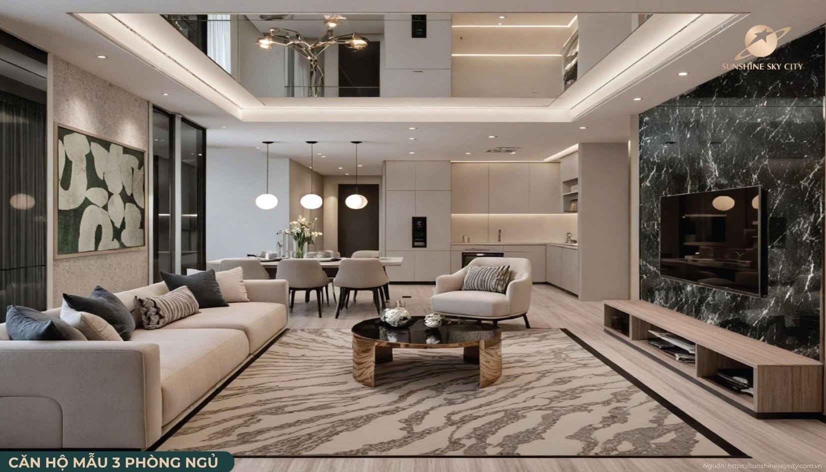 Căn Hộ 3 Phòng Ngủ Dự án Sunshine Sky City Quận 7