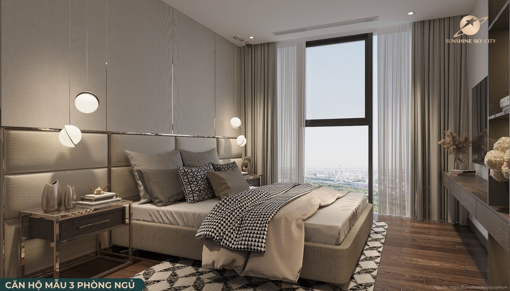 Căn Hộ 3 Phòng Ngủ Dự án Sunshine Sky City Quận 7