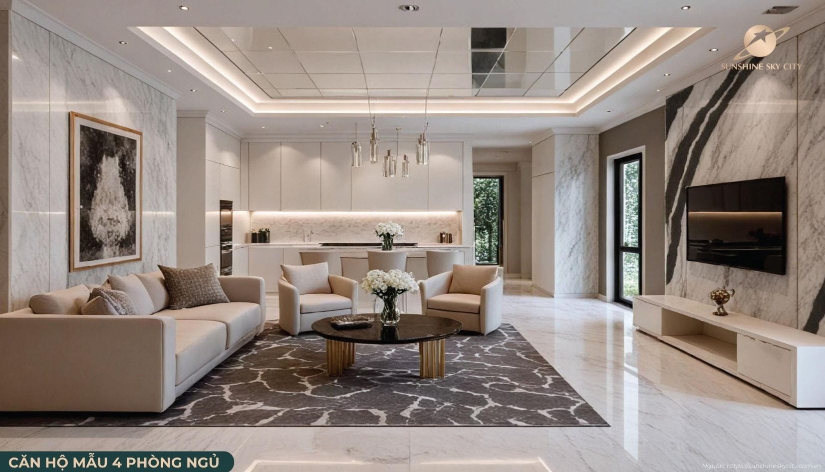 Căn Hộ 4 Phòng Ngủ Dự án Sunshine Sky City Quận 7