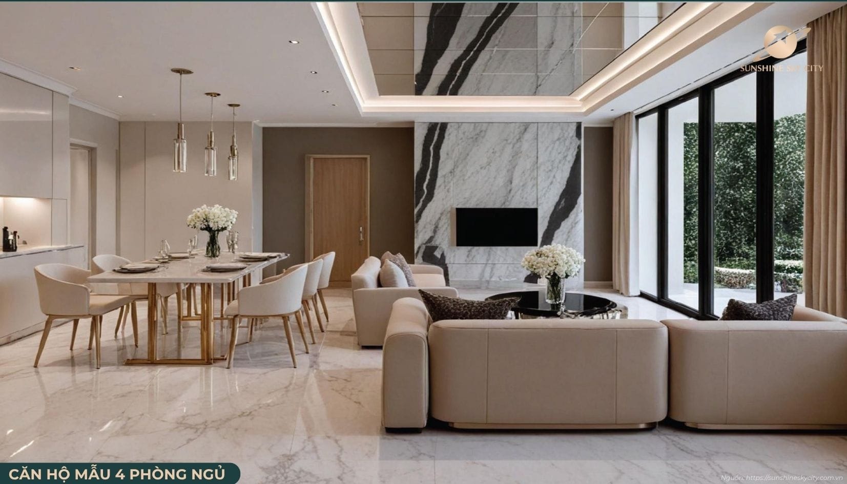 Căn Hộ 4 Phòng Ngủ Dự án Sunshine Sky City Quận 7
