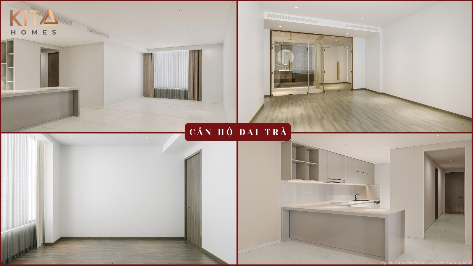 Tham quan thực tế không gian nội thất nhà mẫu căn hộ tiêu chuẩn tại dự án Ansana by Kita