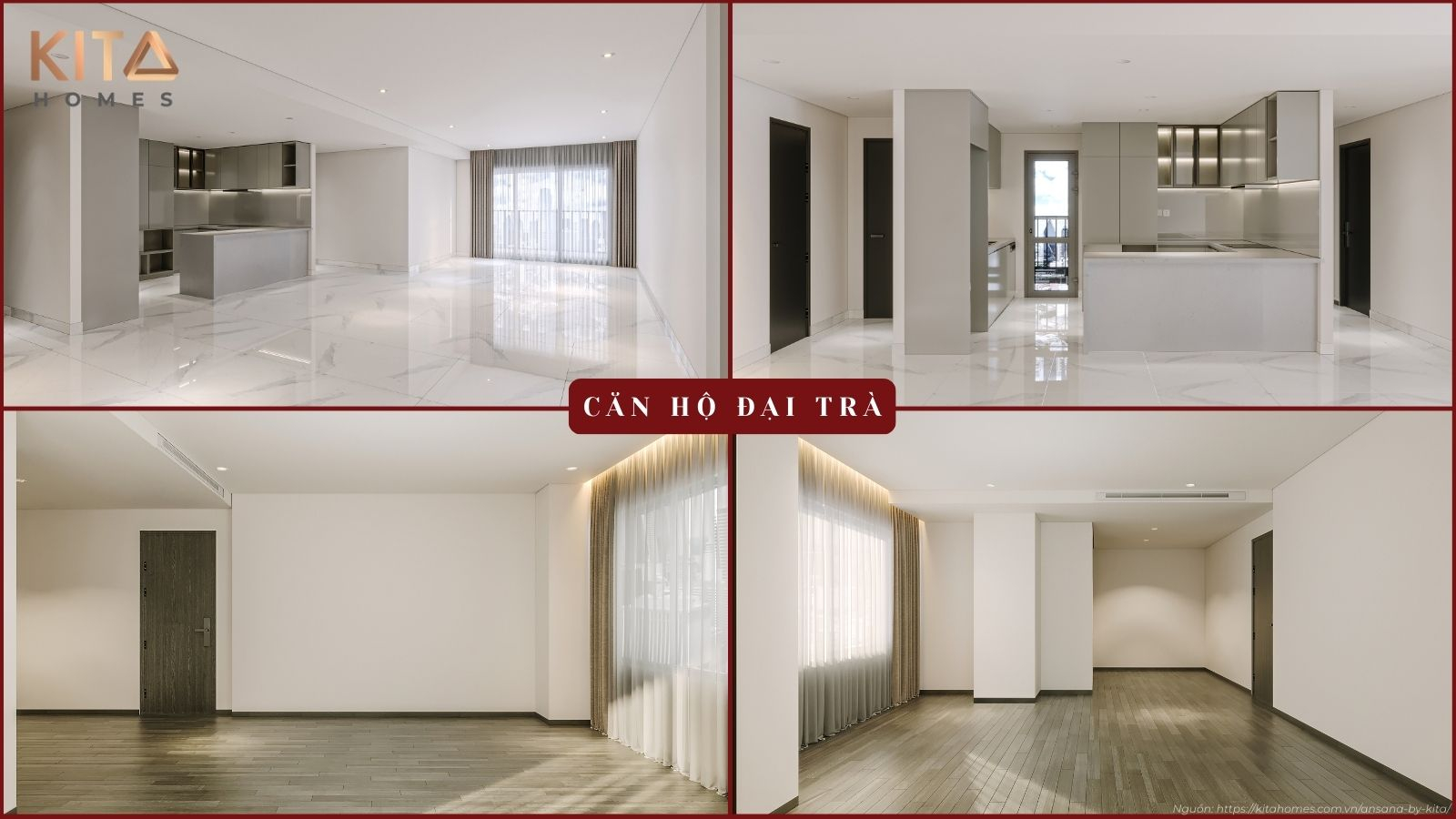 Tham quan thực tế không gian nội thất nhà mẫu căn hộ tiêu chuẩn tại dự án Ansana by Kita