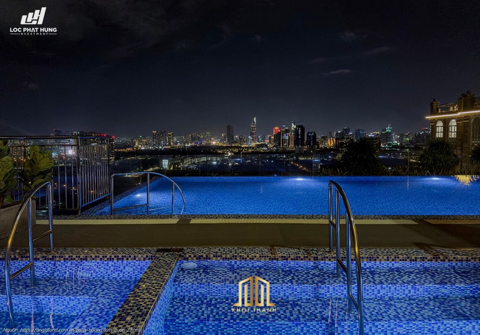 Ho Boi Buoi Toi Tien Ich Paris Hoang Kim Quan 2 3 Hồ bơi lung linh về đêm tại chung cư cao cấp Paris Hoàng Kim Quận 2