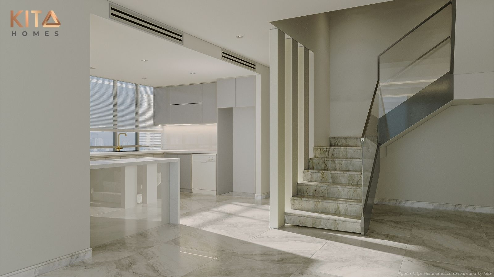 Khám phá không gian sống thượng lưu tại nhà mẫu Penthouse dự án Ansana by Kita