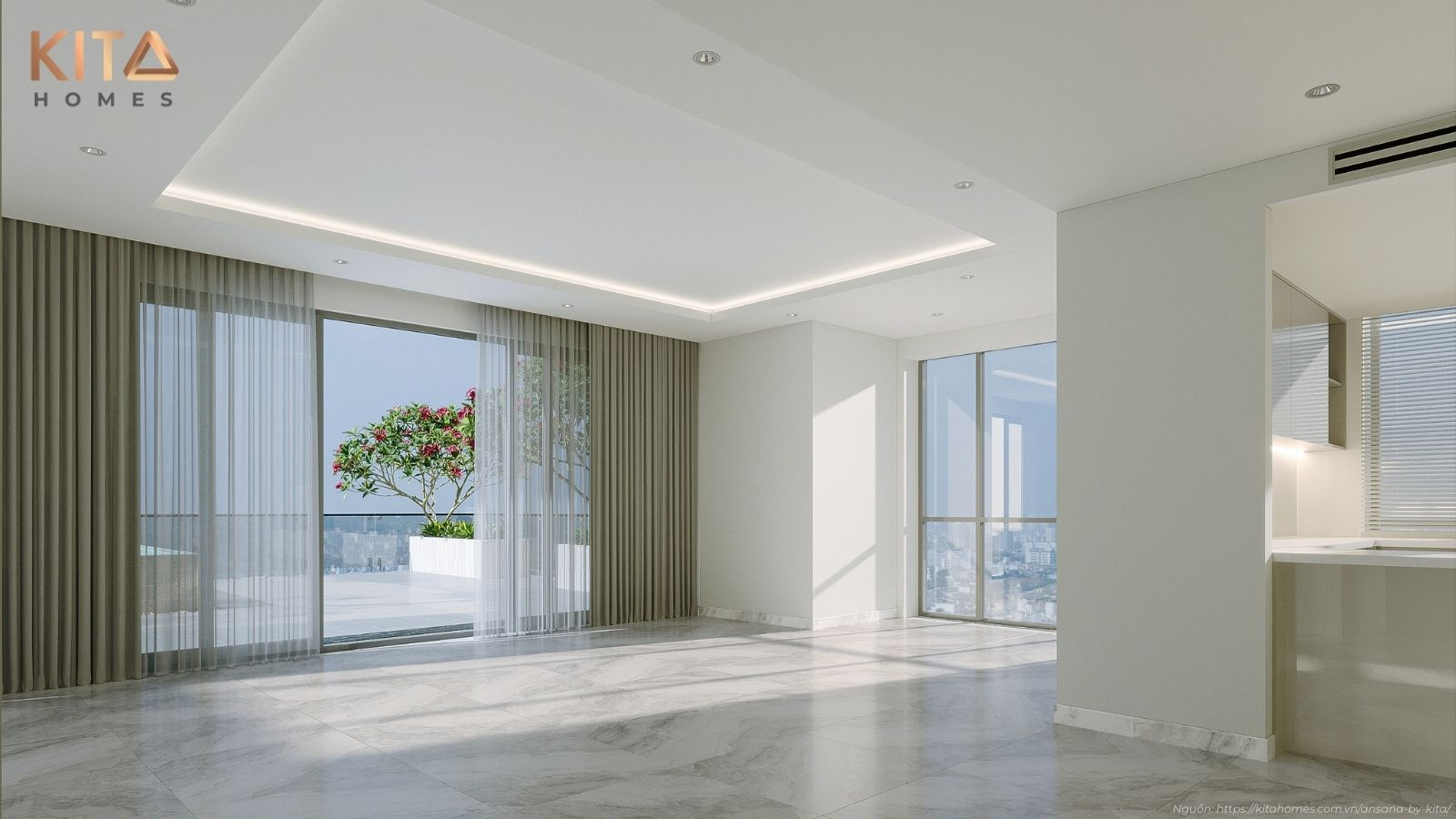 Khám phá không gian sống thượng lưu tại nhà mẫu Penthouse dự án Ansana by Kita