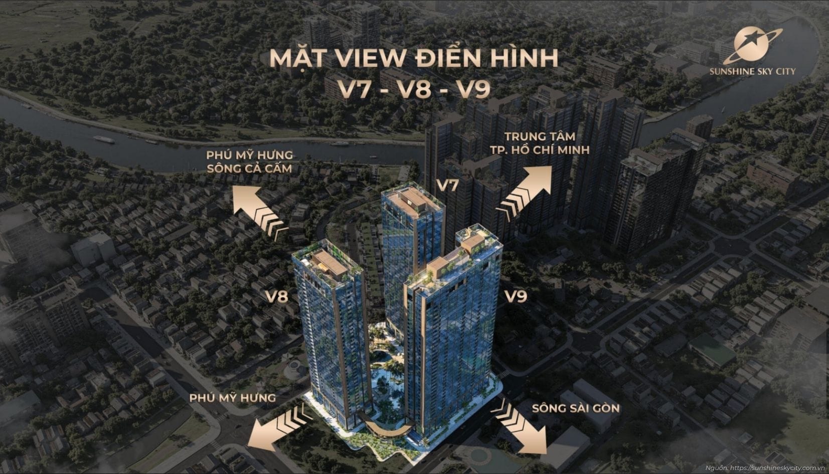 Mặt Bằng View điển Hình Dự án Sunshine Sky City Quận 7