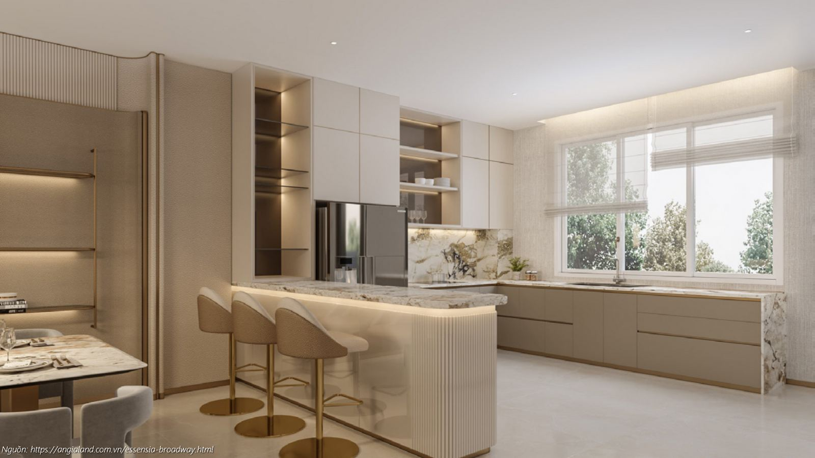 Phối cảnh thiết kế kiến trúc nhà mẫu Shophouse và Nhà phố liền kề dự án Essensia Broadway phong cách Art-Deco