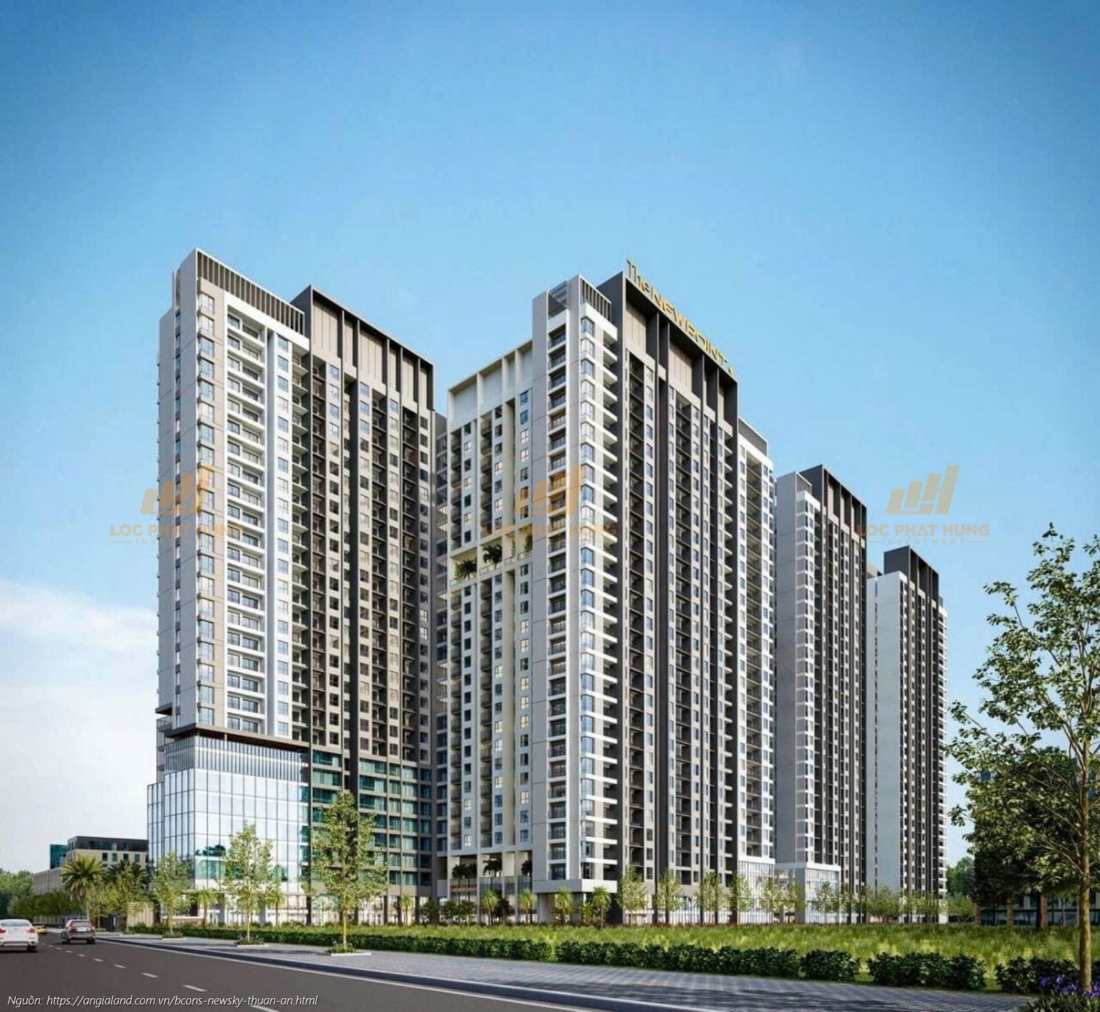 Phối cảnh tổng thể dự án căn hộ chung cư Bcons NewSky Thuận An