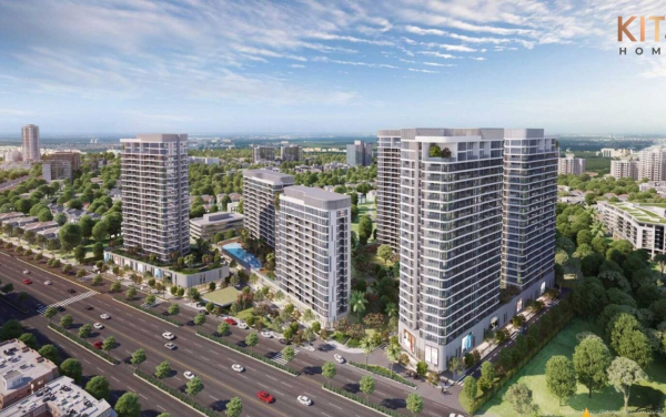 Vẻ đẹp kiến trúc hiện đại qua phối cảnh tổng thể dự án Ansana by Kita ngay mặt tiền Võ Văn Kiệt