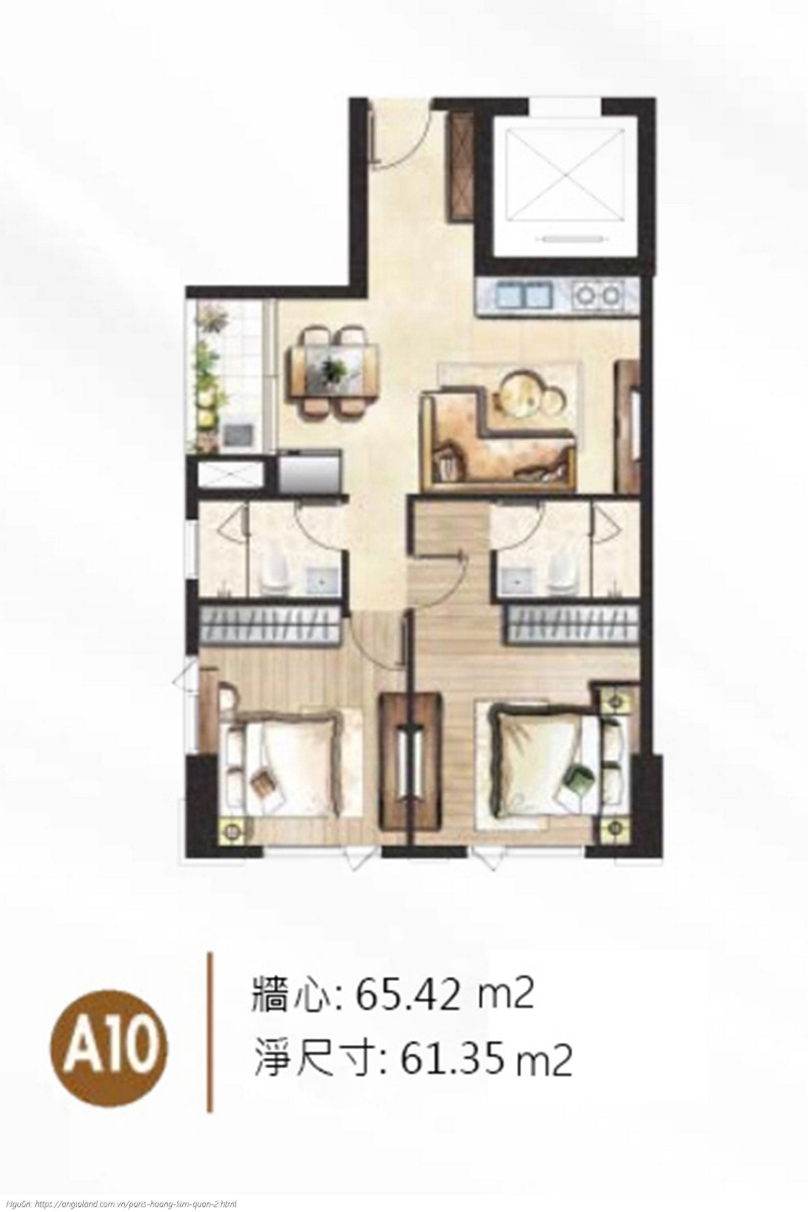 Thiet Ke Layout Can Ho A12 Dien Tich 87 16m2 Paris Hoang Kim Quan 2 Thiết kế chi tiết layout căn hộ A12 diện tích 87.16 m² dự án Paris Hoàng Kim Quận 2