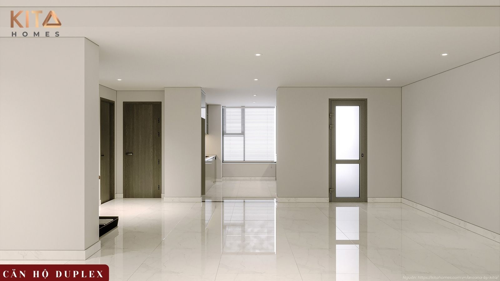 Vẻ đẹp sang trọng và đẳng cấp của căn hộ thông tầng Duplex tại nhà mẫu Ansana by Kita