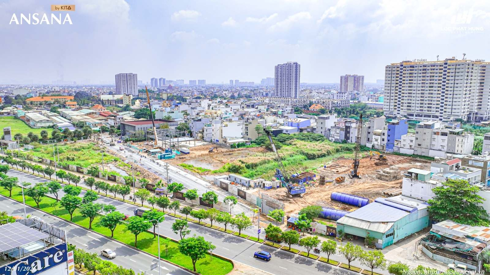 Tiến độ xây dựng thực tế dự án căn hộ Ansana By Kita Bình Tân cập nhật mới nhất tháng 01/2026