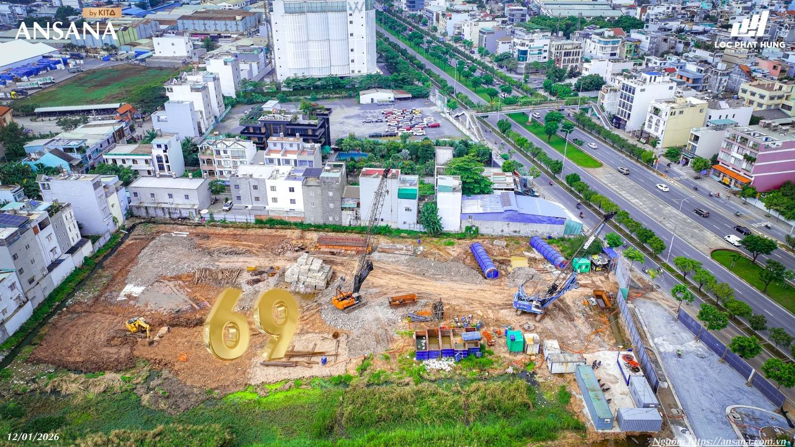 Tiến độ xây dựng thực tế dự án căn hộ Ansana By Kita Bình Tân cập nhật mới nhất tháng 01/2026
