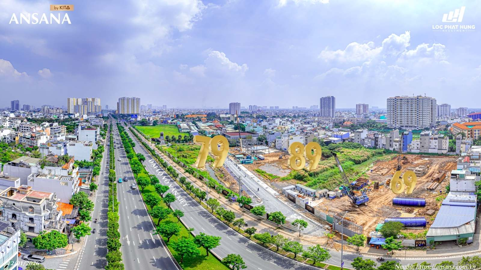 Tiến độ xây dựng thực tế dự án căn hộ Ansana By Kita Bình Tân cập nhật mới nhất tháng 01/2026