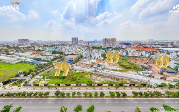 Tiến độ xây dựng thực tế dự án căn hộ Ansana By Kita Bình Tân cập nhật mới nhất tháng 01/2026