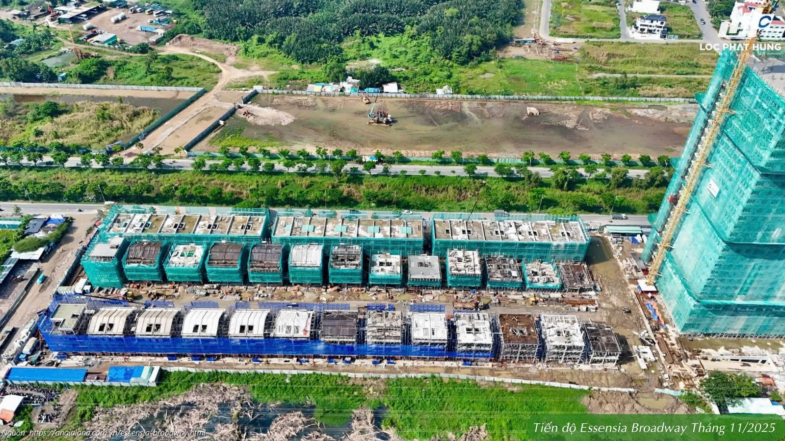 Tiến độ xây dựng dự án Essensia Broadway Phú Long cập nhật tháng 11/2025