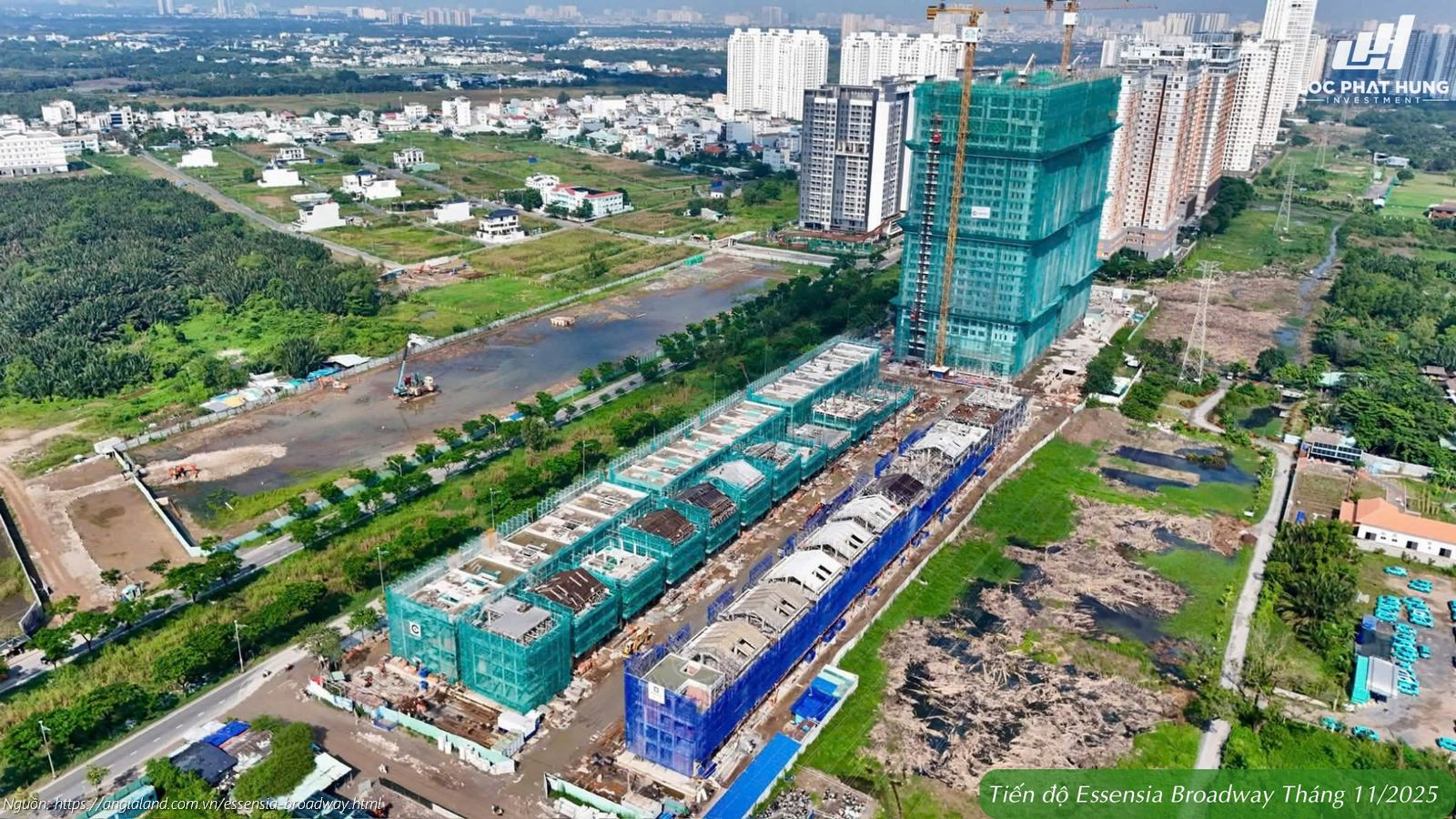 Tiến độ xây dựng dự án Essensia Broadway Phú Long cập nhật tháng 11/2025