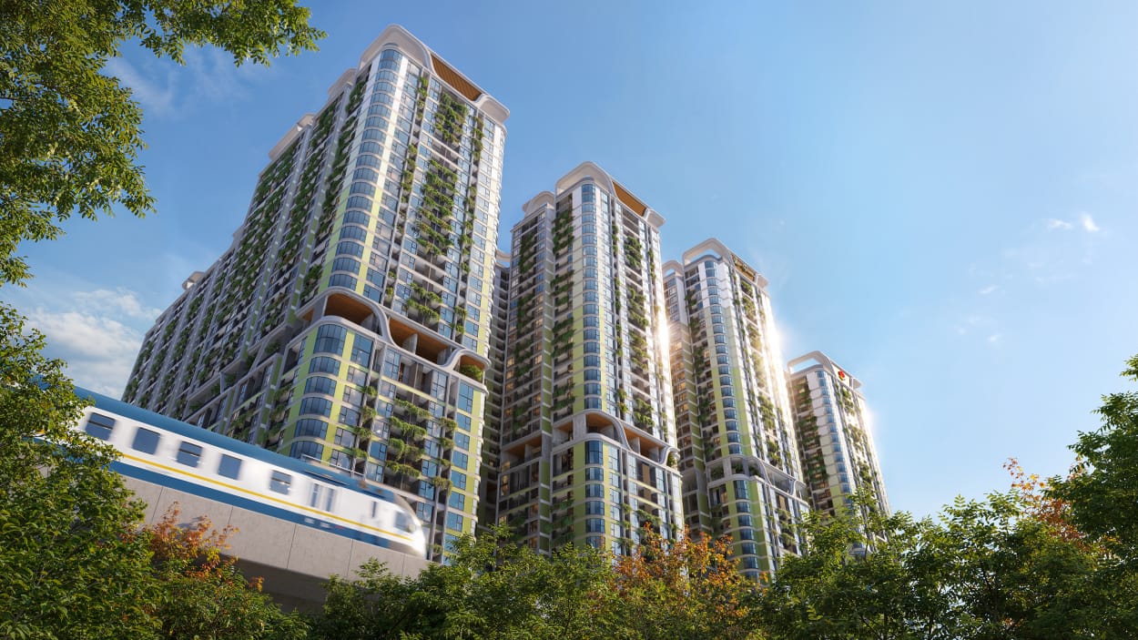 Tiến Độ Xây Dựng La Pura Phối cảnh ga Metro trước dự án La Pura