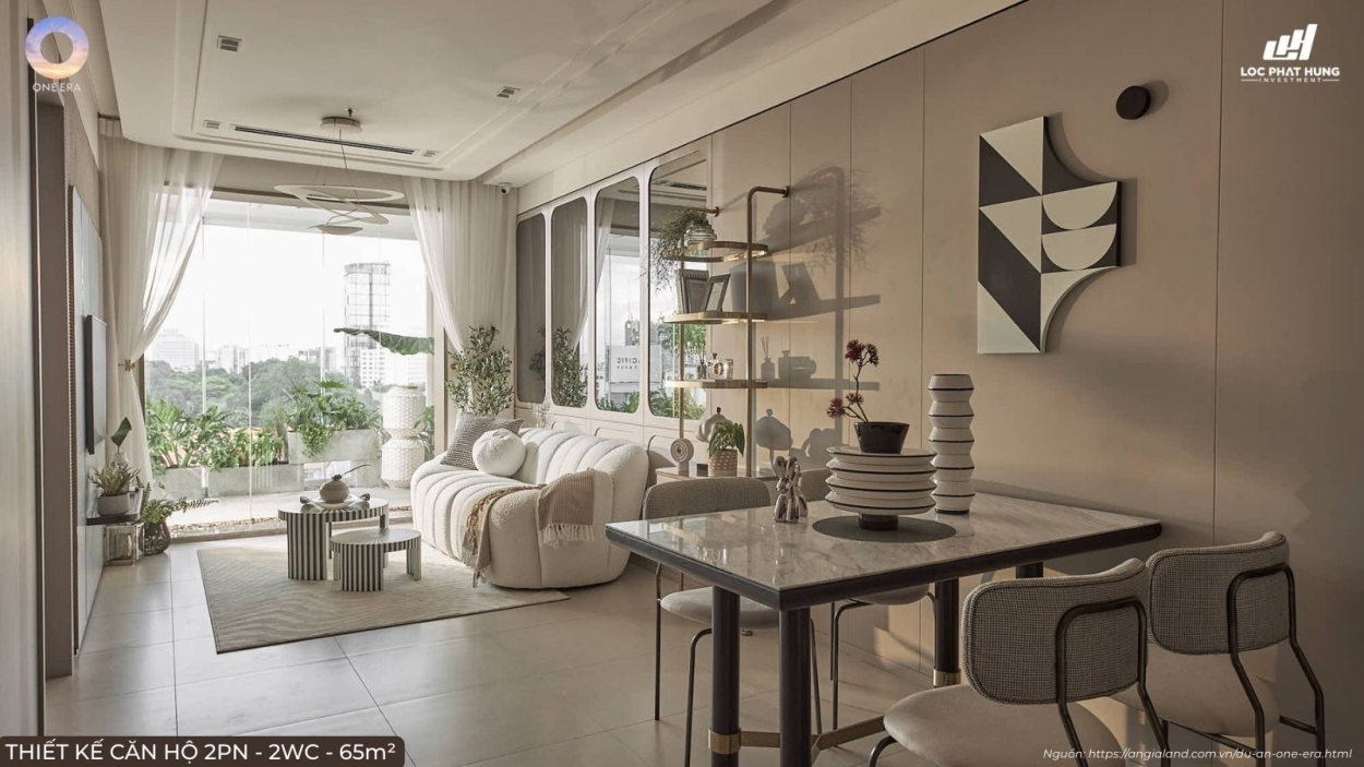 Nhà Mẫu Căn Hộ 2pn 2wc Diện Tích 65m² Dự án One Era