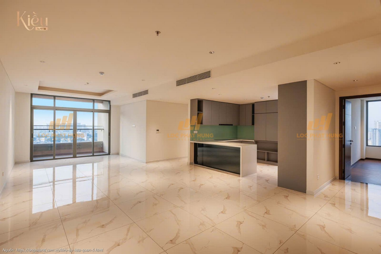 Ảnh thực tế căn hộ 23-07 diện tích 155m2 (3 phòng ngủ) tại dự án Kiều By Kita Quận 5.