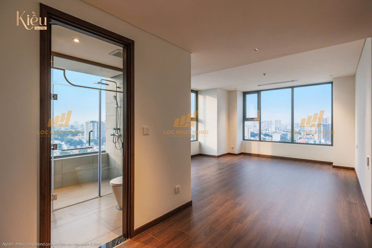 Ảnh thực tế căn hộ 23-07 diện tích 155m2 (3 phòng ngủ) tại dự án Kiều By Kita Quận 5.