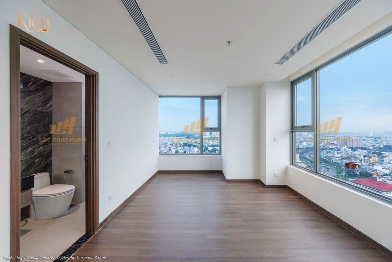 Ảnh thực tế căn hộ 23-03 diện tích 132m2 tại dự án Kiều By Kita Quận 5, sẵn sàng bàn giao.