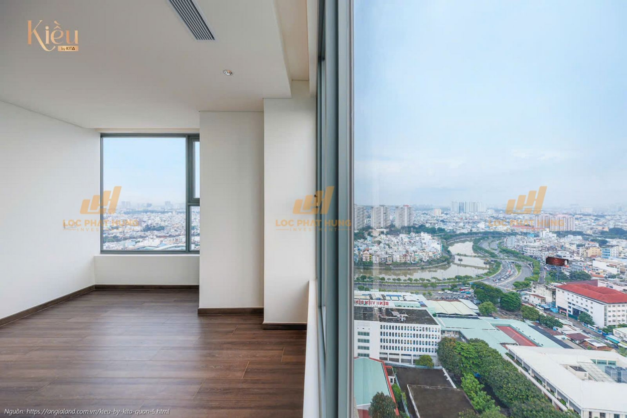 Ảnh thực tế căn hộ 23-03 diện tích 132m2 tại dự án Kiều By Kita Quận 5, sẵn sàng bàn giao.