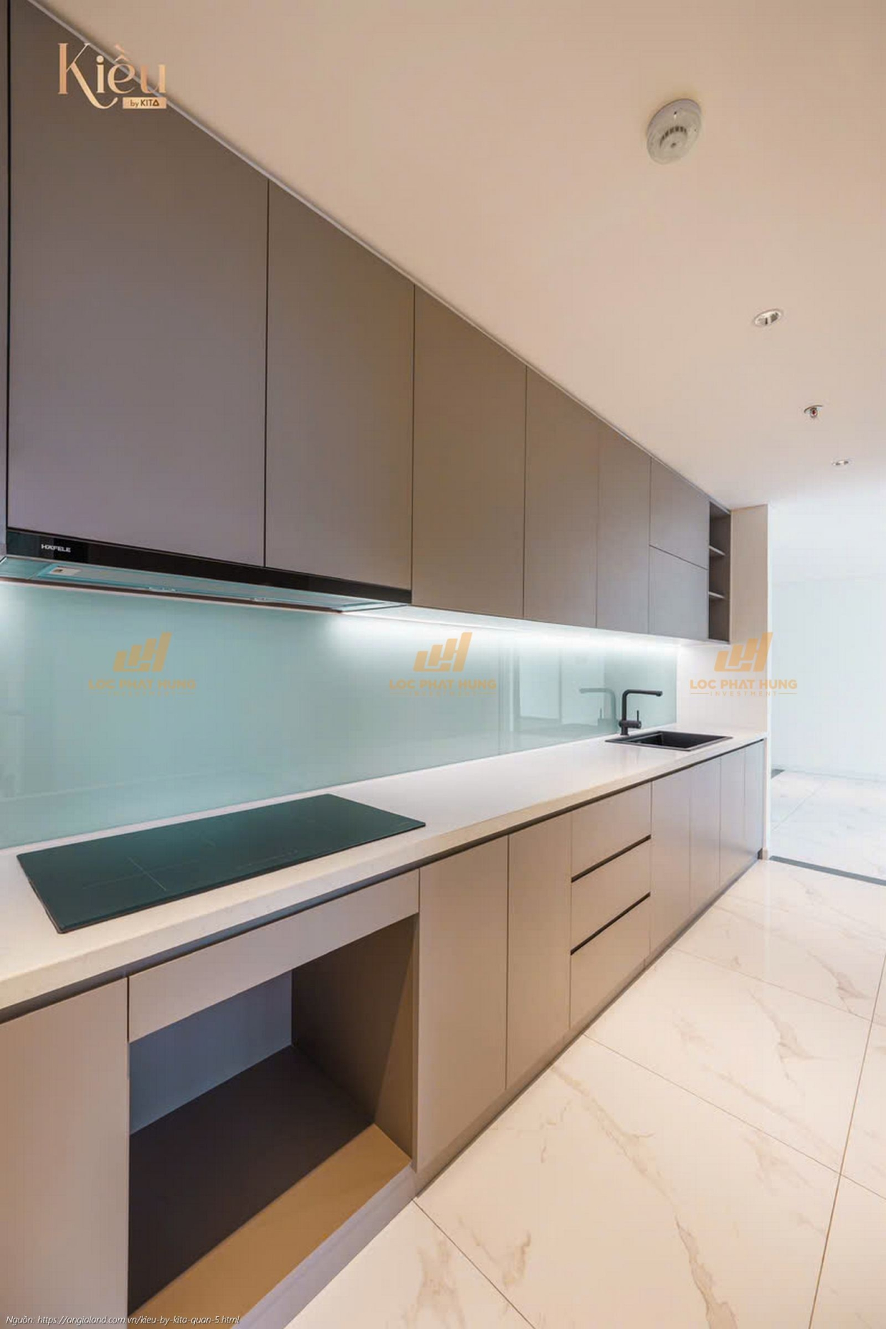 Ảnh thực tế căn hộ 23-04 diện tích 90m2 (2 phòng ngủ) tại dự án Kiều By Kita Quận 5.