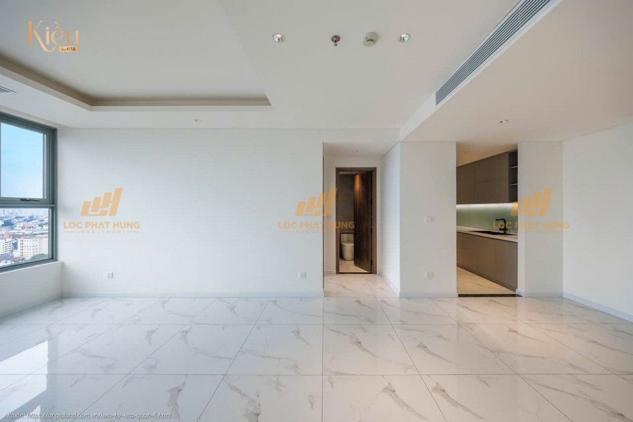 Ảnh thực tế căn hộ 23-04 diện tích 90m2 (2 phòng ngủ) tại dự án Kiều By Kita Quận 5.