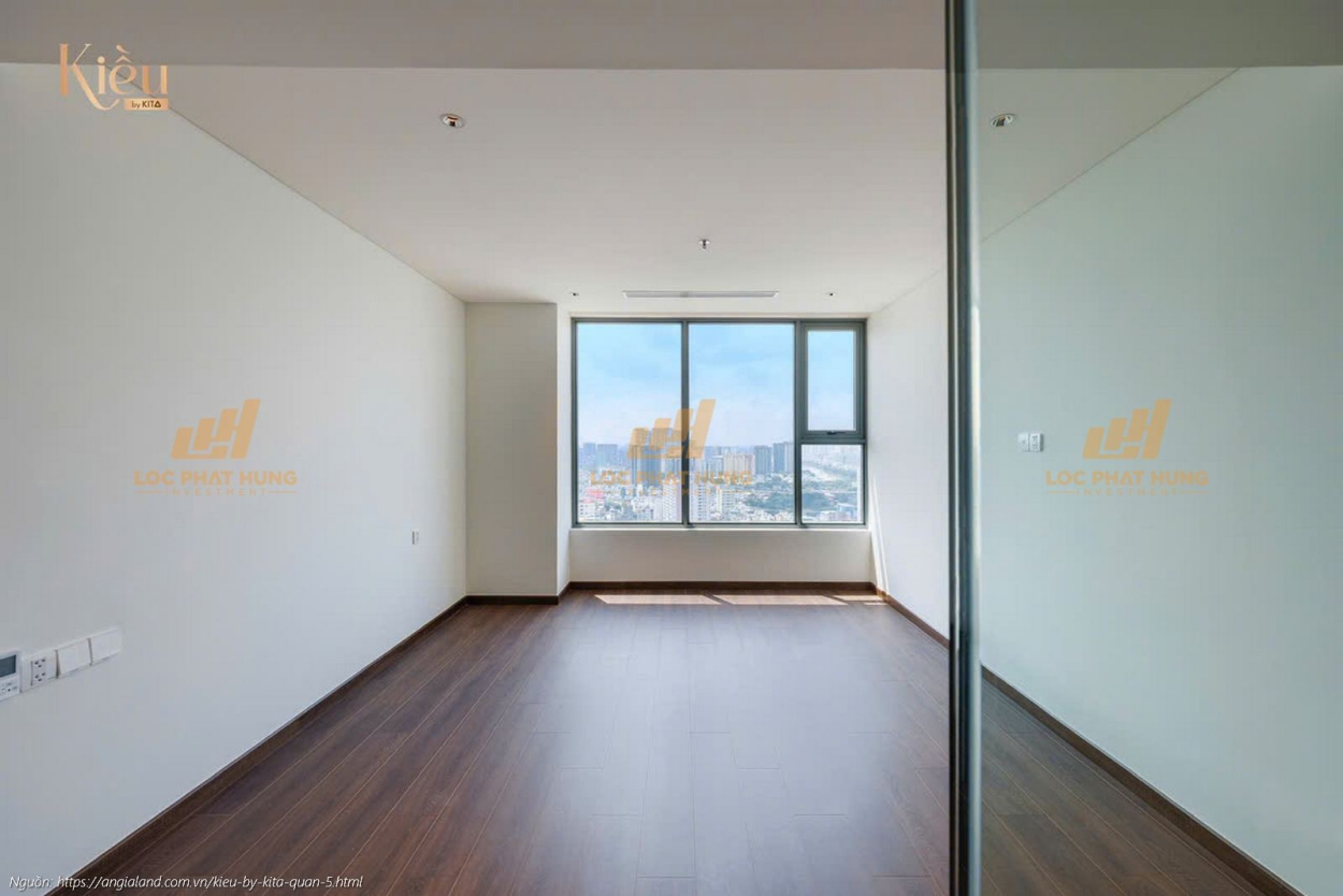 Ảnh thực tế căn hộ 23-05 diện tích 90m2 (2 phòng ngủ) tại dự án Kiều By Kita, trung tâm Quận 5.
