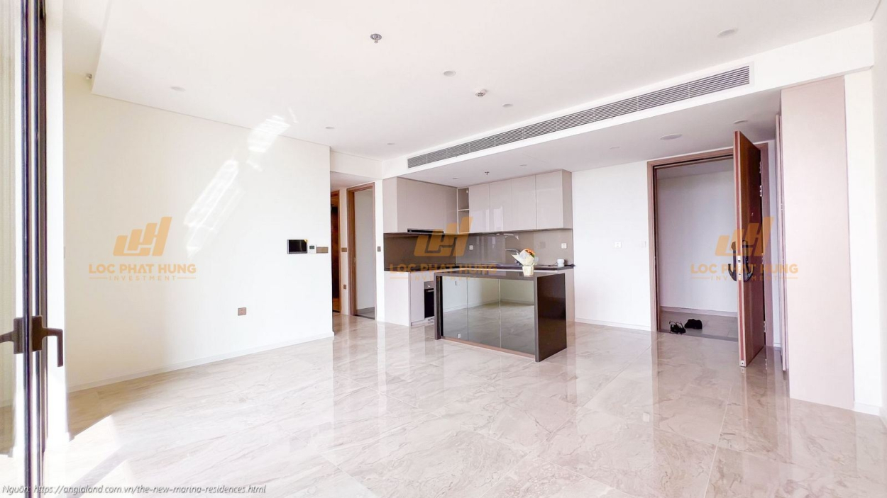 Vlasta Premier Nhà mẫu phòng khách căn hộ 1PN diện tích 55m² Vlasta Premier thiết kế hiện đại, sang trọng