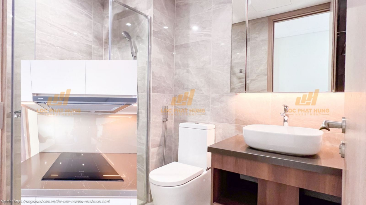 Vlasta Premier Nhà mẫu phòng WC được bàn giao thiết bị cao cấp tại căn hộ 1PN 55m² Vlasta Premier