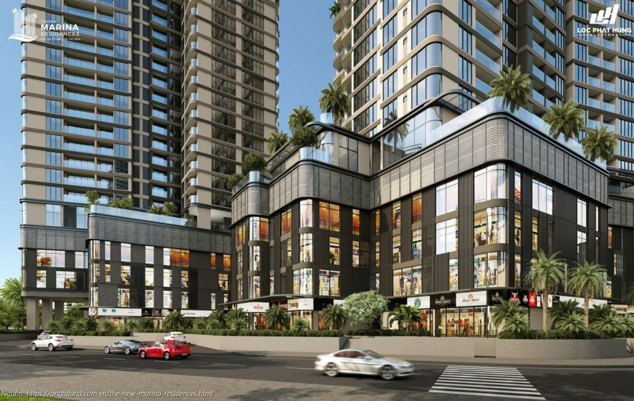 Vlasta Premier Phối cảnh Shophouse thương mại hiện đại tại khối đế dự án Vlasta Premier Quận 7