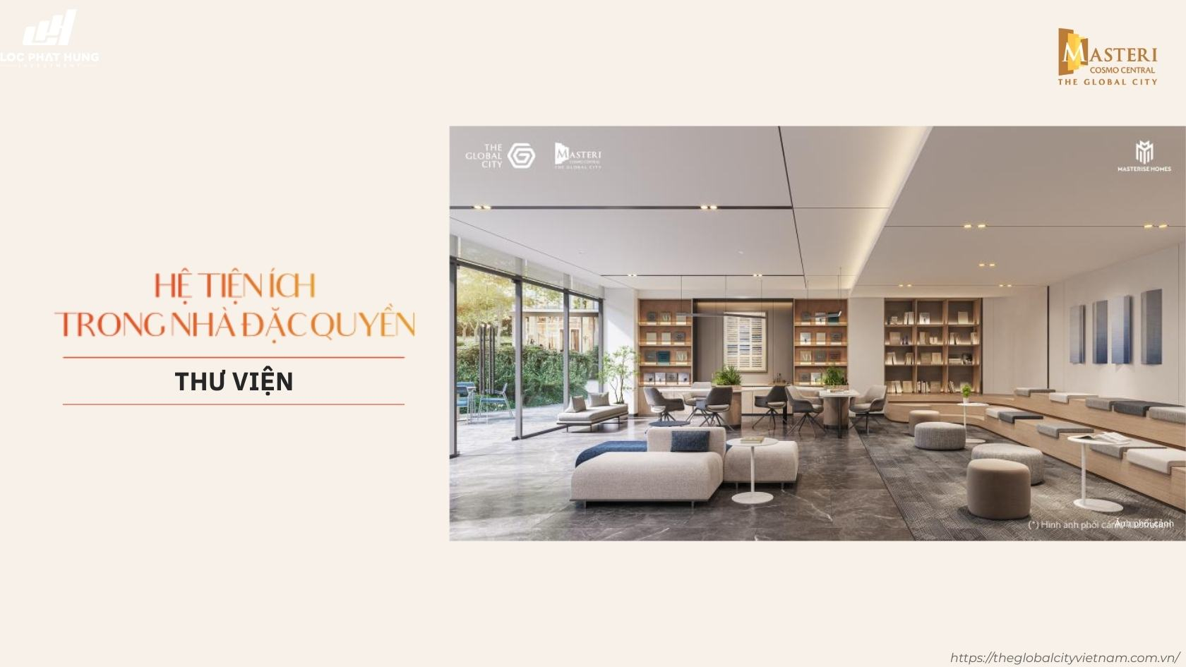 Tiện Ích Thư Viện Masteri Cosmo Central The Global City